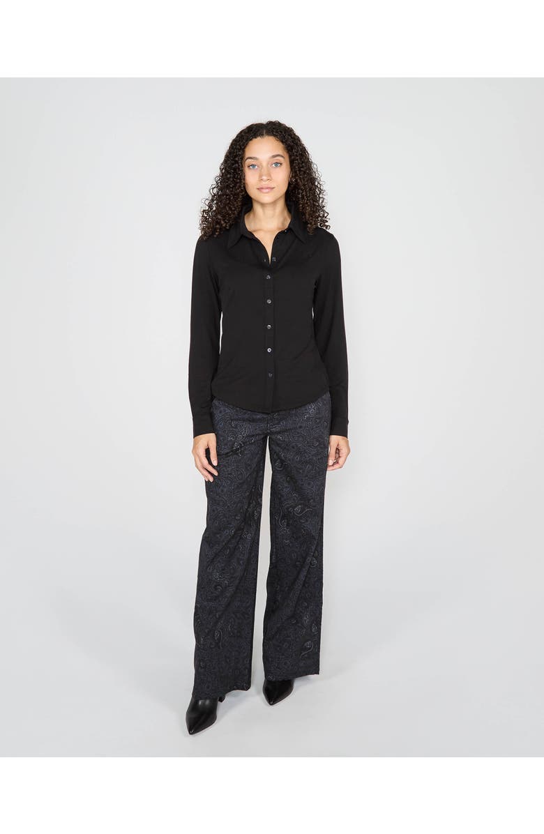 Lords of Harlech Stephanie Stretch Knit Shirt, Alternate, color, Black