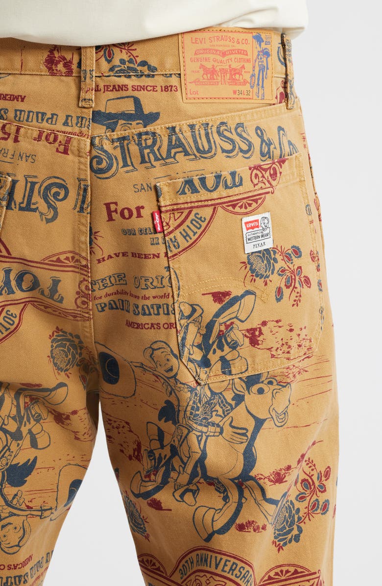 Levi's<sup>®</sup> x Disney Pixar<sup>®</sup> Toy Story Print Double Knee Canvas Carpenter Pants, Alternate, color,