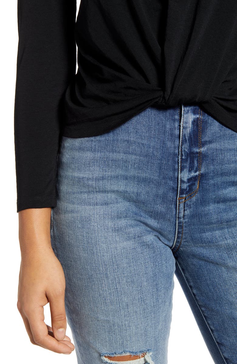 BP. Knot Front Tee, Alternate, color,