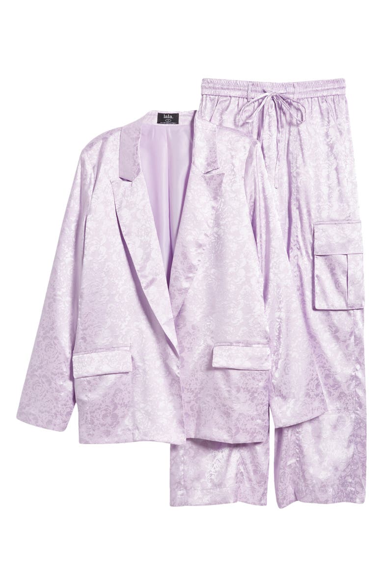 Dressed in Lala Floral Jacquard Blazer & Pants Set, Alternate, color, 