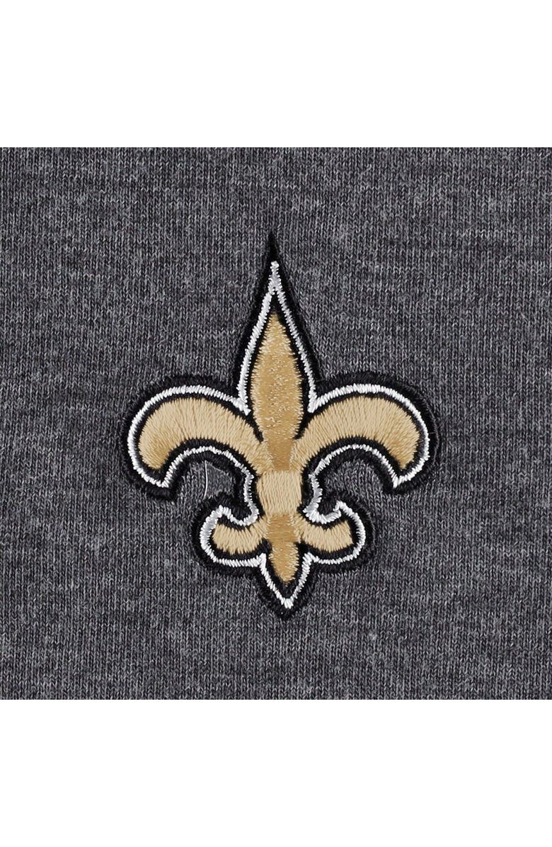 Tommy Bahama Women's Tommy Bahama Heathered Black New Orleans Saints Sport Sun Fade Full-Zip Sweatshirt, Alternate, color, Heather Black