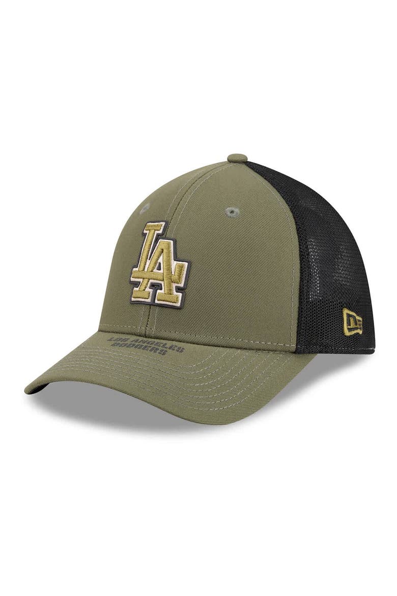 Men's New Era  Olive Los Angeles Dodgers 2026 Armed Forces Day 39THIRTY M-Crown Flex Hat, Alternate, color, Olive