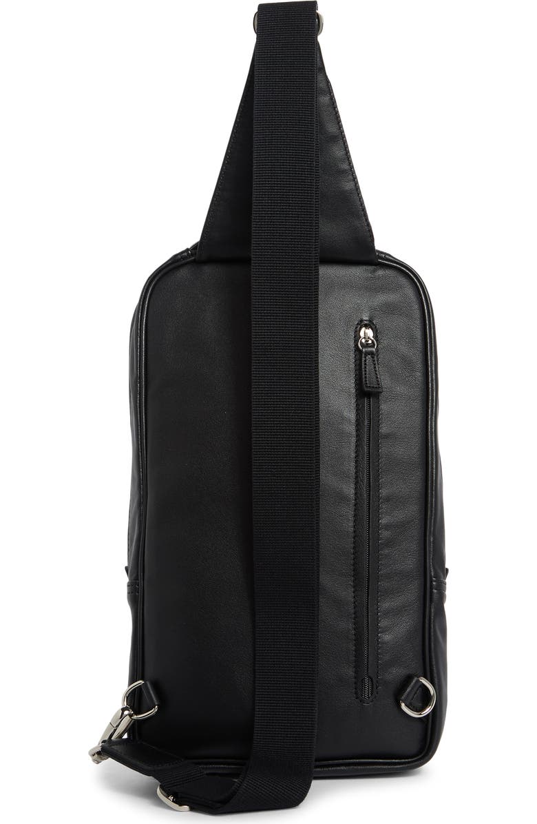 Longchamp Small Parisis Leather Sling Bag, Alternate, color, Black