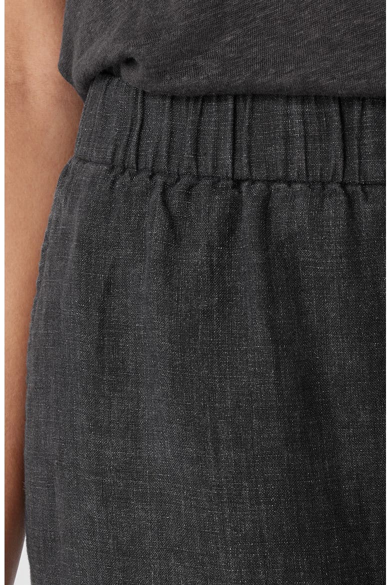 Organic Linen Crop Wide Leg Pants, Alternate, color, GRAPHITE