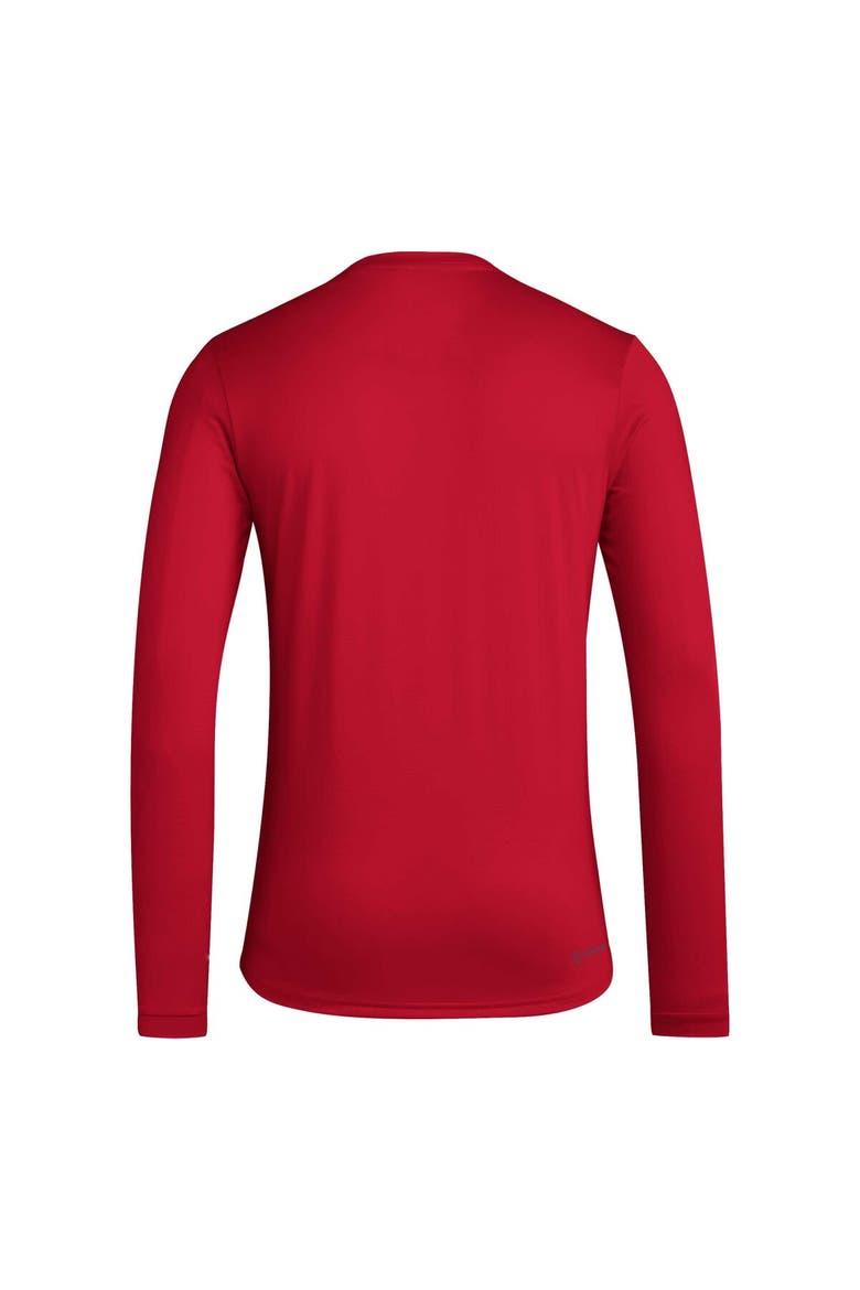 Men's adidas Red New York Red Bulls 2024 Jersey Hook AEROREADY Long Sleeve T-Shirt, Alternate, color, Red