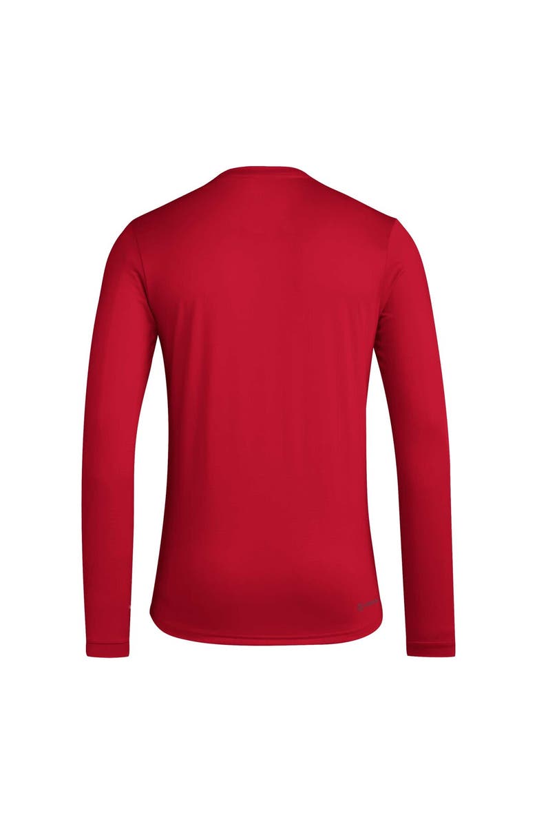 adidas Men's adidas Red New York Red Bulls 2024 Jersey Hook AEROREADY Long Sleeve T-Shirt, Alternate, color, 