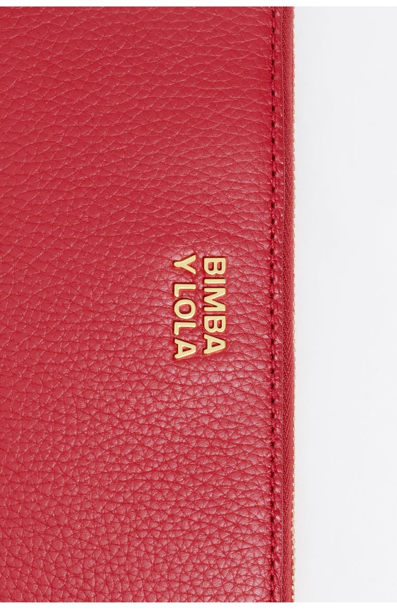 Bimba y Lola Leather Rigid Upper Wallet, Alternate, color, Red