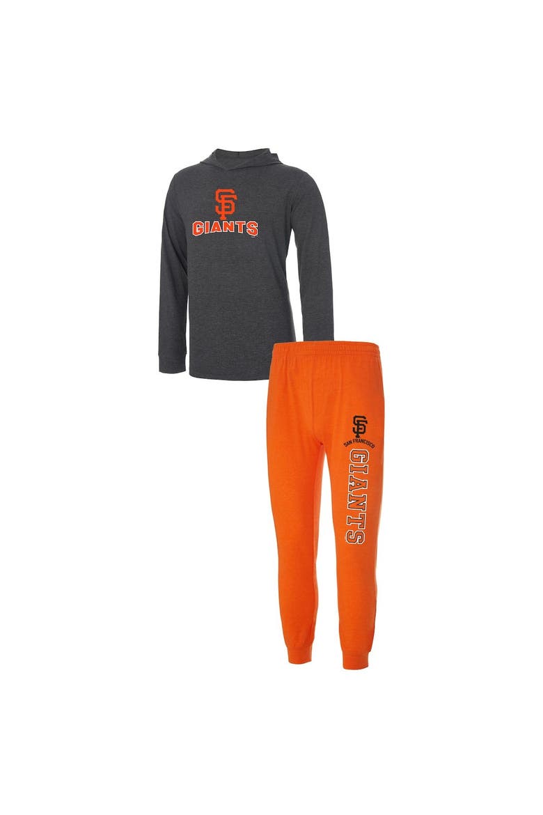 Men's Concepts Sport Heather Orange/Heather Charcoal San Francisco Giants Meter Hoodie & Joggers Set, Main, color, Orange