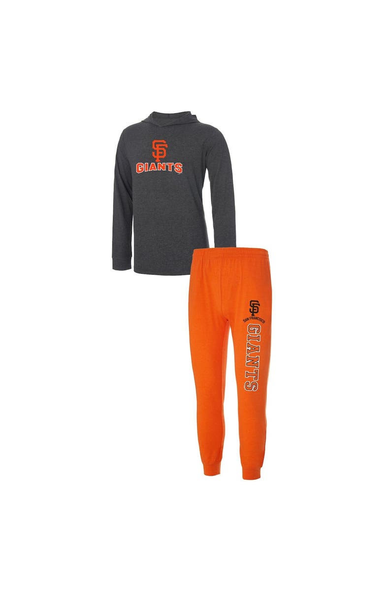 CONCEPTS SPORT Men's Concepts Sport Heather Orange/Heather Charcoal San Francisco Giants Meter Hoodie & Joggers Set, Main, color, Orange