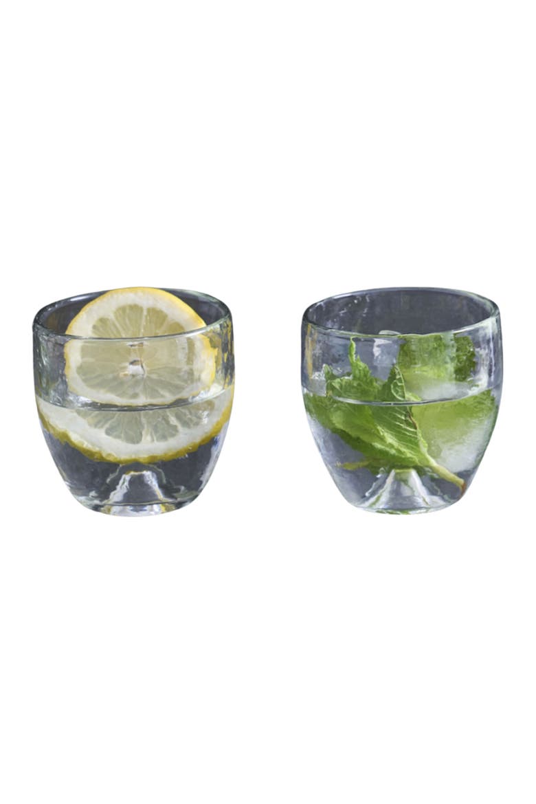 Pebbled Punt Glasses - Set of 4, Main, color, Clear