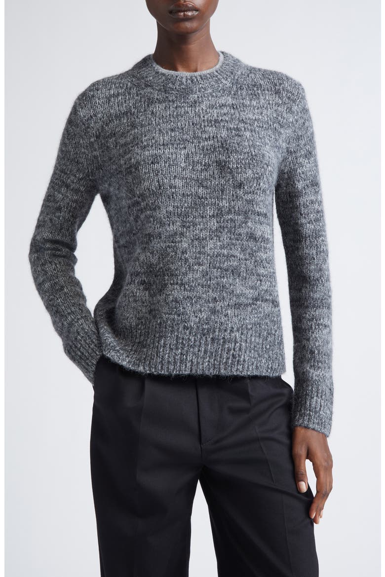 Marled Crewneck Sweater, Main, color, MEDIUM HEATHER GREY COMBO