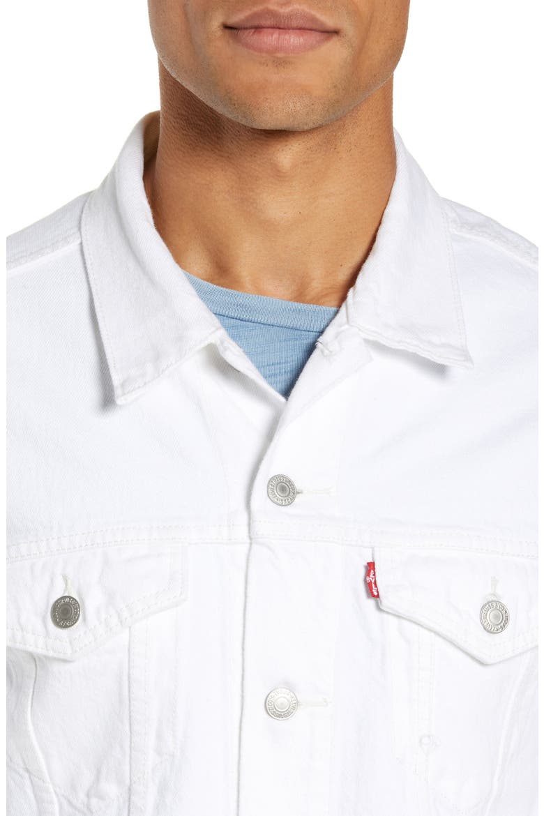 Levi's® Denim Trucker Jacket, Alternate, color, WHITE OUT