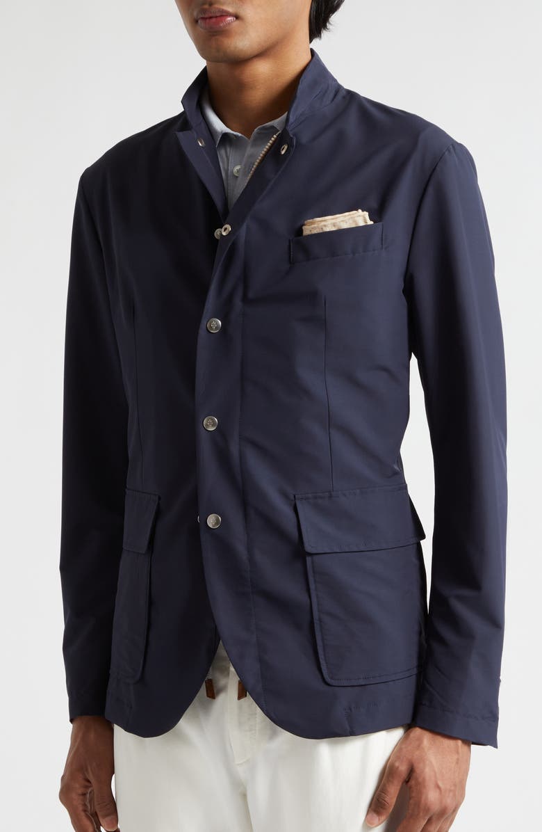 Eleventy Stand Collar Wool Blend Jacket, Alternate, color, 