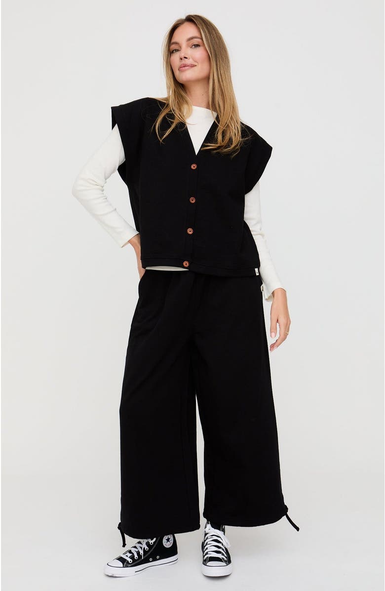 Turtledove London Organic Cotton Kit trouser, Alternate, color, Black