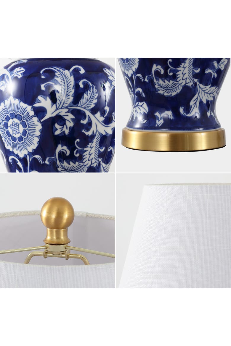 Penelope Chinoiserie Classic LED Table Lamp, Alternate, color, Navy/White