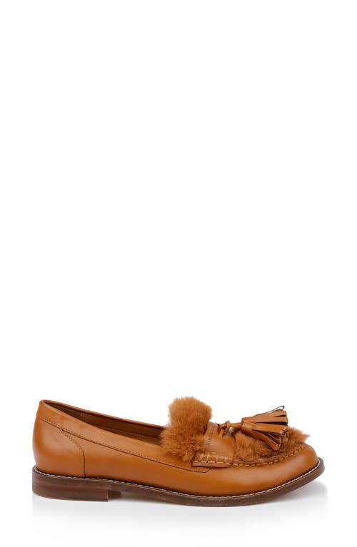Clergerie Rita Faux Fur-trimmed Leather Loafers In Wood Cordu
