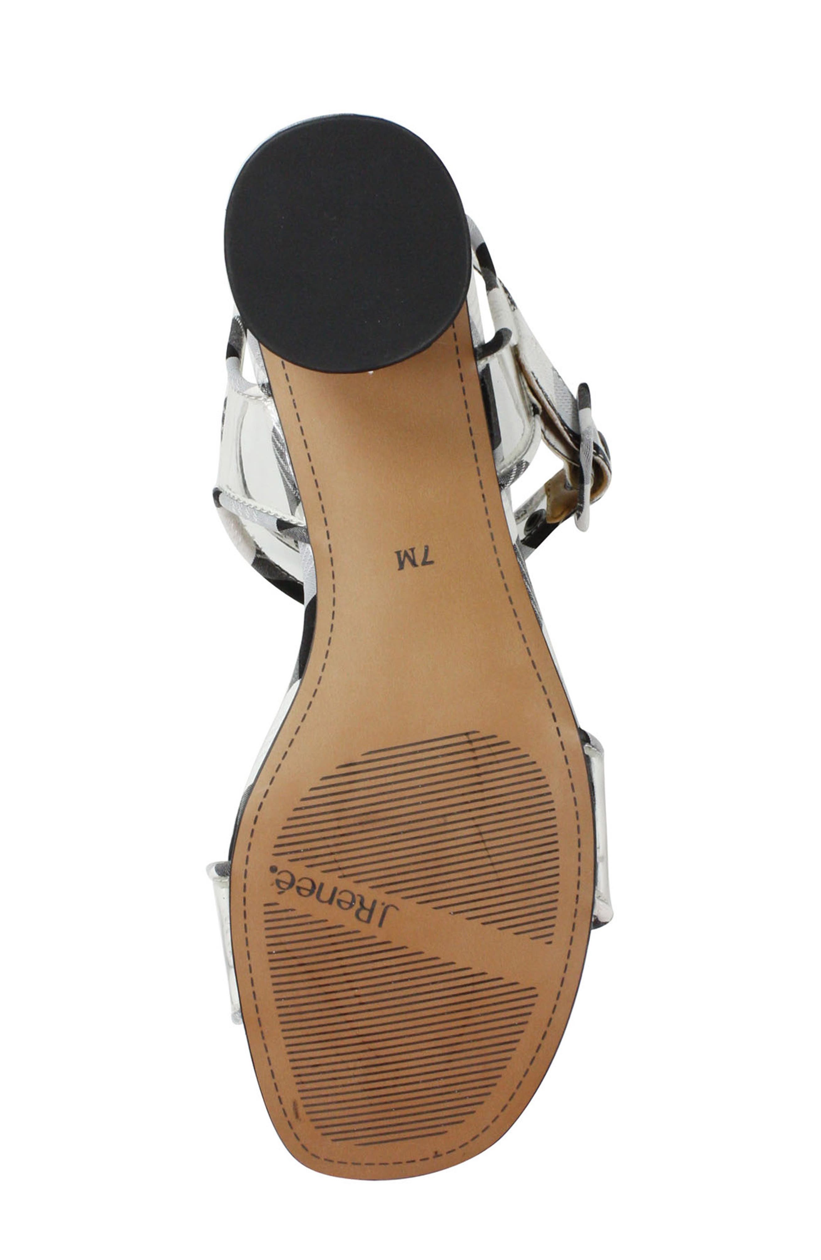J.Renée Florencio Sandal, Alternate, color, BLACK/ WHITE GINGHAM/ CLEAR