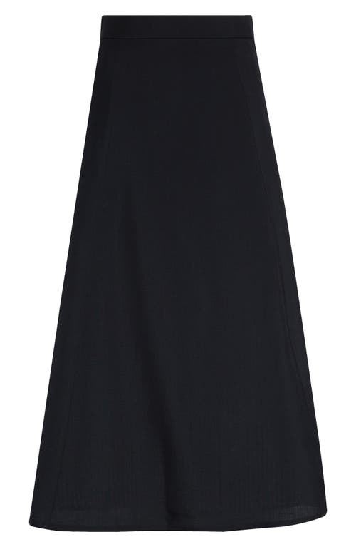 Thom Browne Wool Blend A-line Midi Skirt In Black