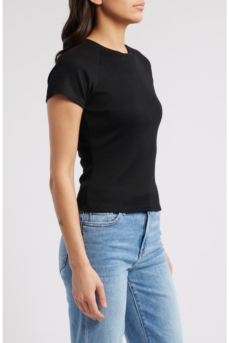 Bijou Rib T-Shirt, Alternate, color, BLACK