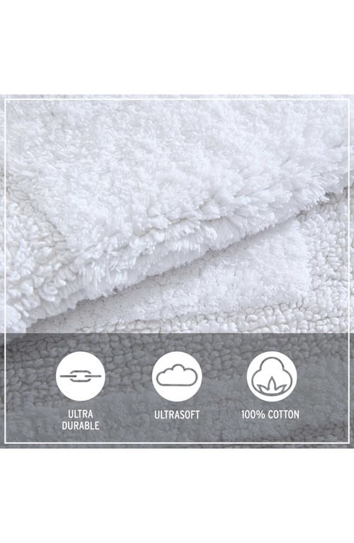 Eddie Bauer Logan Cotton Tufted Bath Rug In White