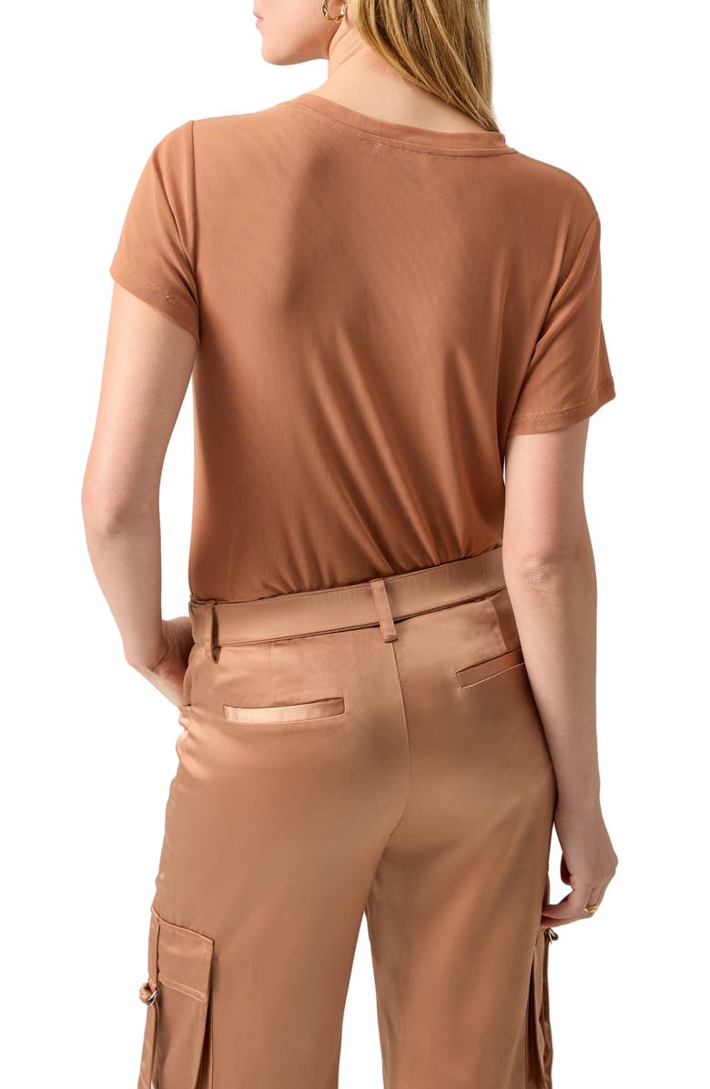 Sanctuary Perfect Mesh T-Shirt, Alternate, color, Mocha Mous