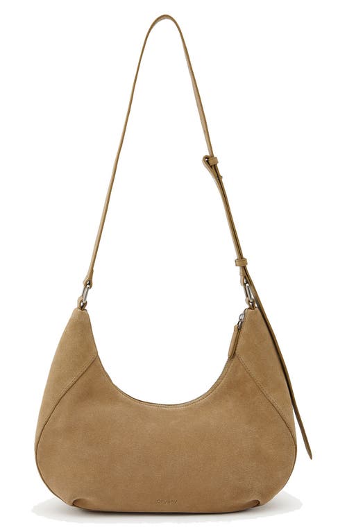 Oryany Rodeo Suede Shoulder Bag In White