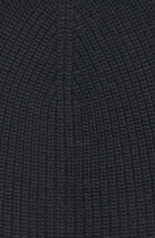 Moncler Logo Patch Virgin Wool Beanie In Gray