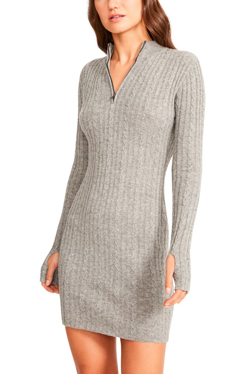 BB Dakota by Steve Madden Champagne Powder Long Sleeve Sweater Dress, Alternate, color,