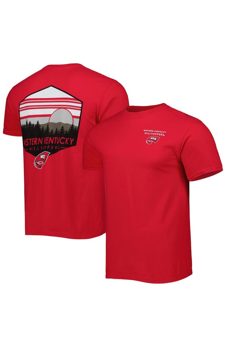 IMAGE ONE Men's Red Western Kentucky Hilltoppers Landscape Shield T-Shirt, Alternate, color, Red