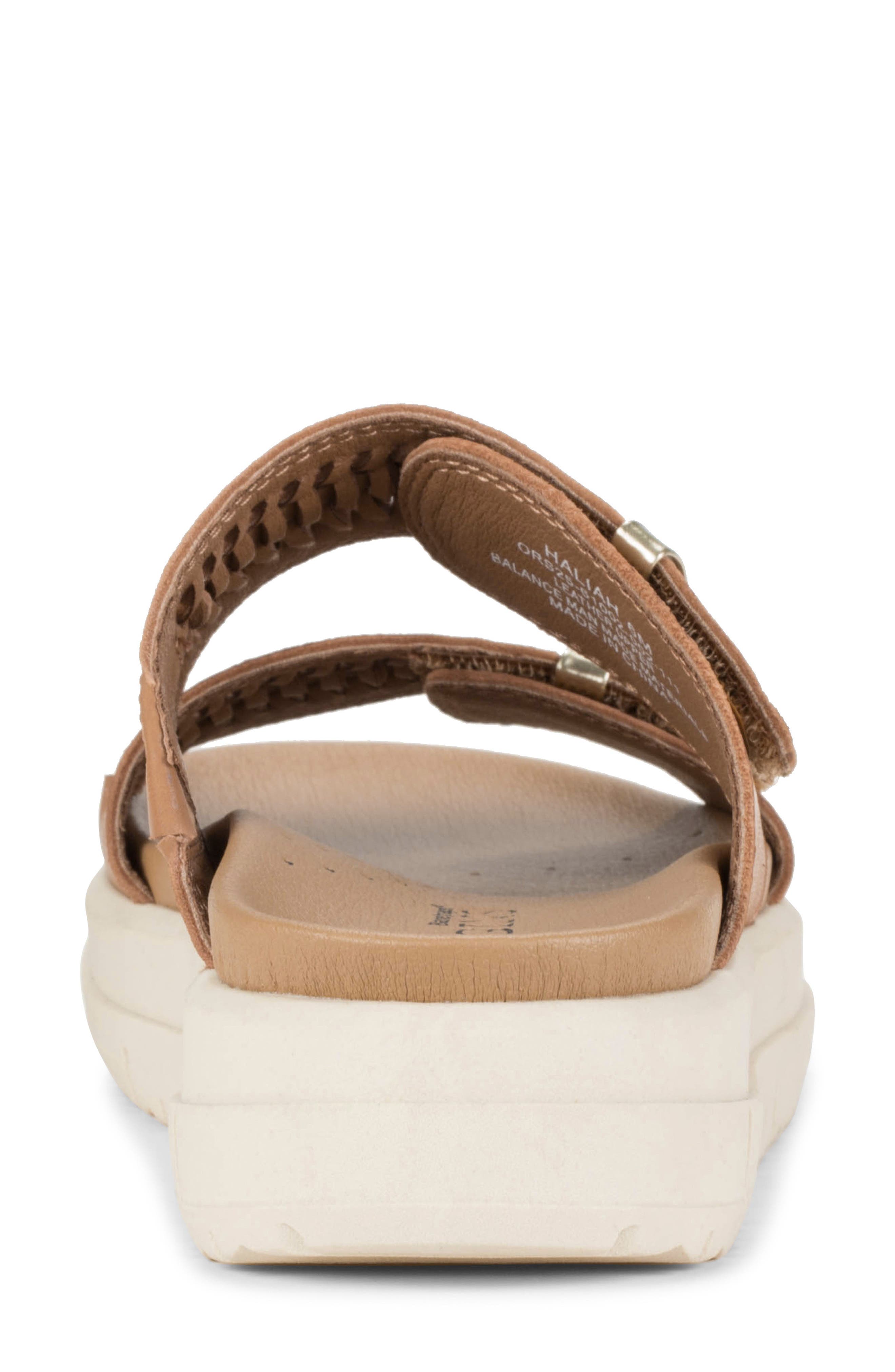 Baretraps Origins Haliah Slide Sandal, Alternate, color, Tan Leather