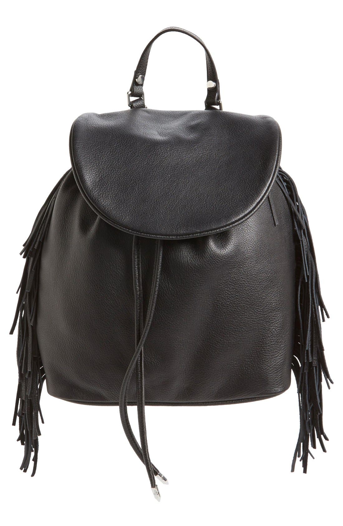 Sam Edelman 'Fifi' Fringe Backpack, Main, color, 