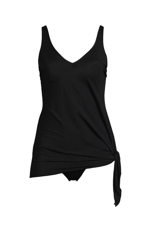Shop Lands' End D-cup Slender Suit Fauxkini One Piece Swimsuit In Black