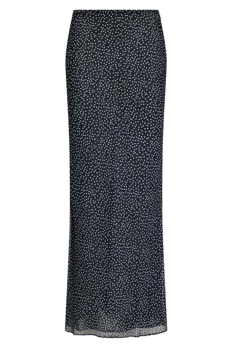Endless Maxi Skirt, Alternate, color, ONYX POLKA