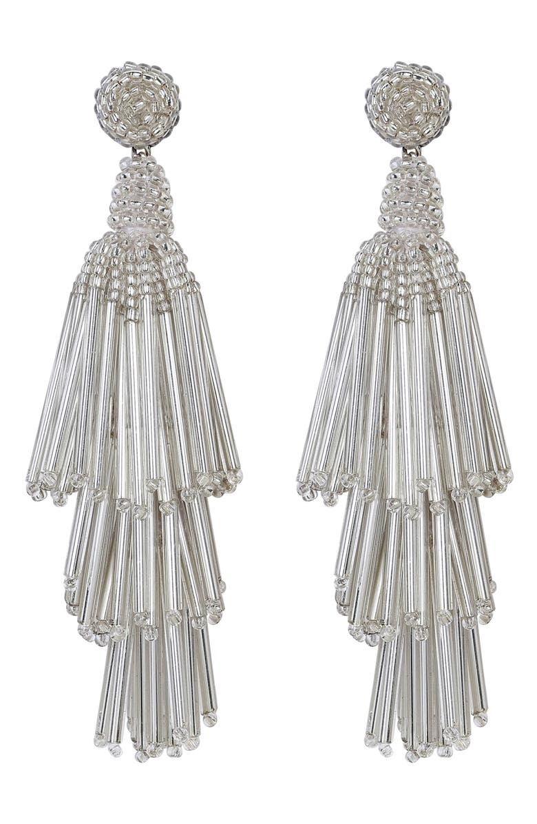 Deepa Gurnani Rain Tassel Earrings, Main, color,