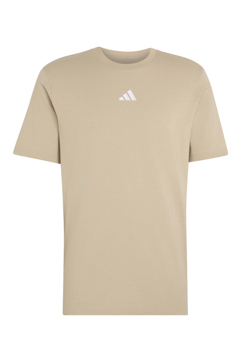 Essentials Small Logo Jersey T-Shirt, Main, color, KHAKI/ WHITE