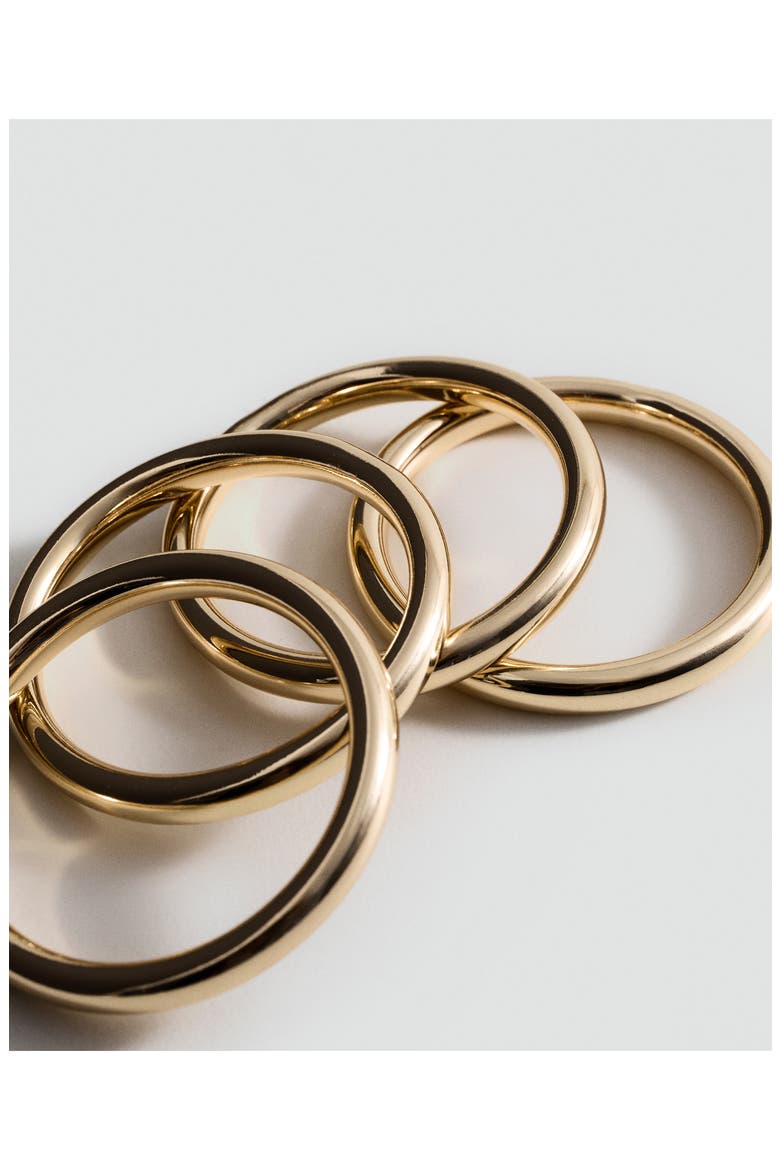 Set of 4 Bangle Bracelets, Alternate, color, GOLD