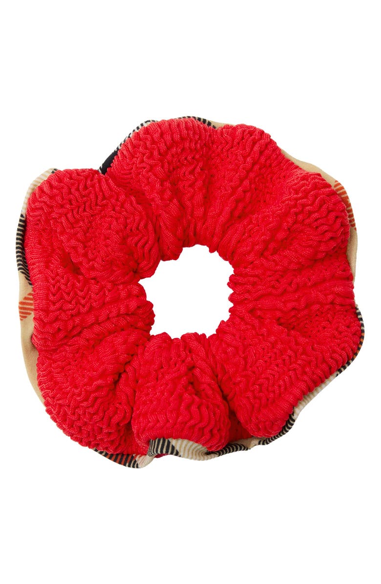 Burberry x Hunza G Devyn 2-in-1 Swim Skirt/Tube Top & Matching Scrunchie Set, Alternate, color, Red