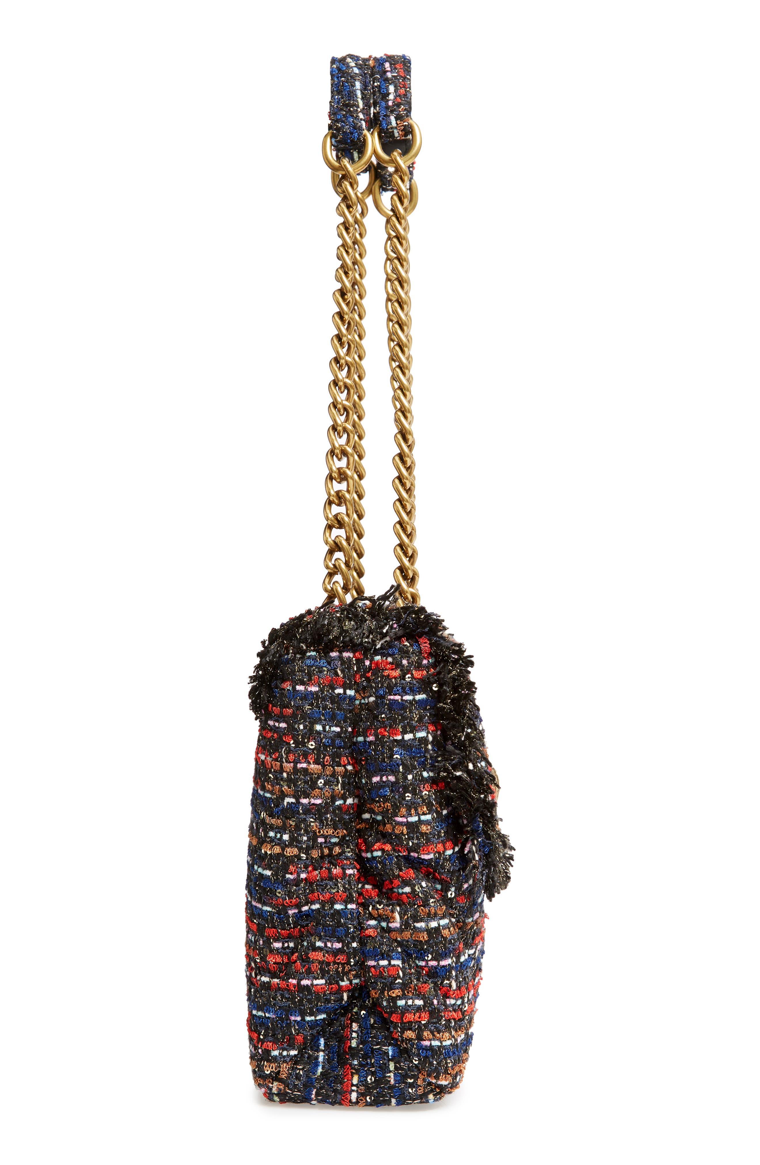 Large Kensington Tweed Shoulder Bag, Alternate, color, RED COMB