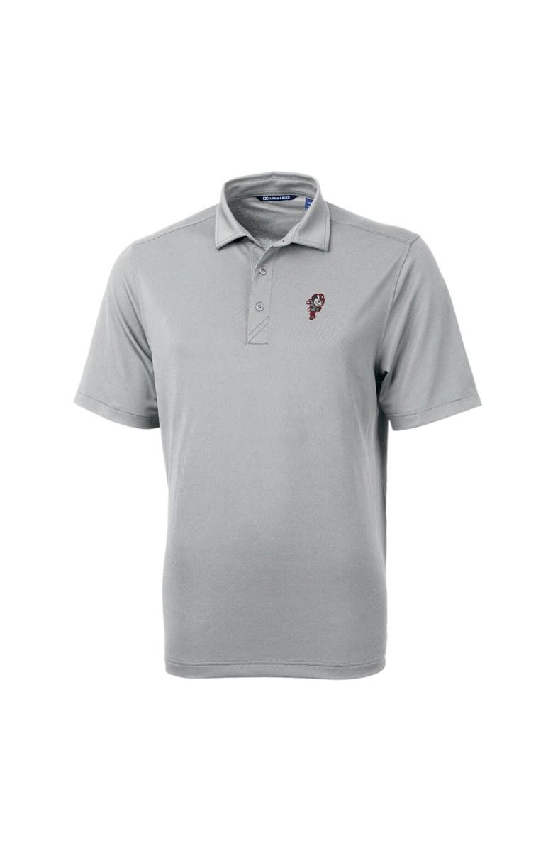 Cutter & Buck Men's Cutter & Buck Gray Ohio State Buckeyes Team Big & Tall Virtue Eco Pique Recycled Polo, Alternate, color, Gray
