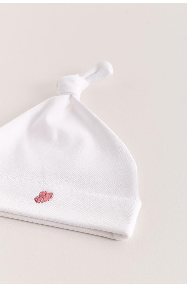 Babycottons Fall In Love Beanie for Infant, Alternate, color, White