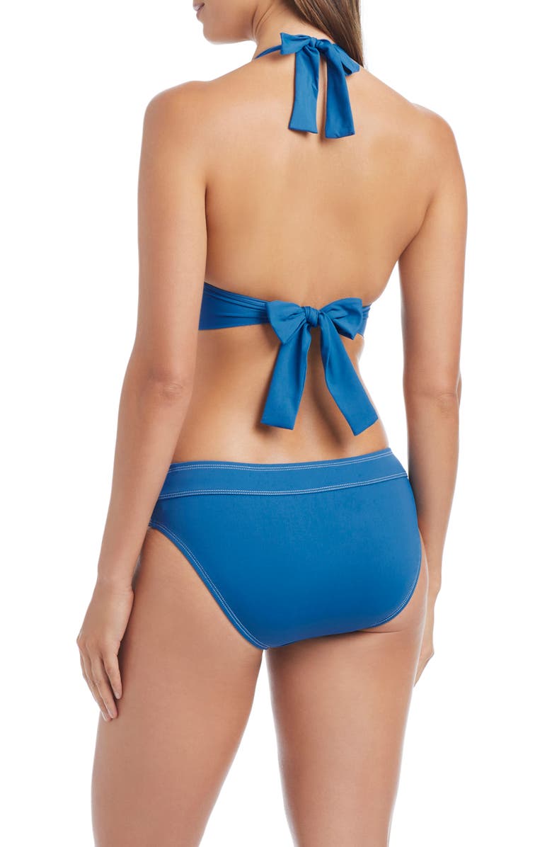 BLEU by Rod Beattie Contrast Stitch Halter Bikini Top, Alternate, color, La Brisa