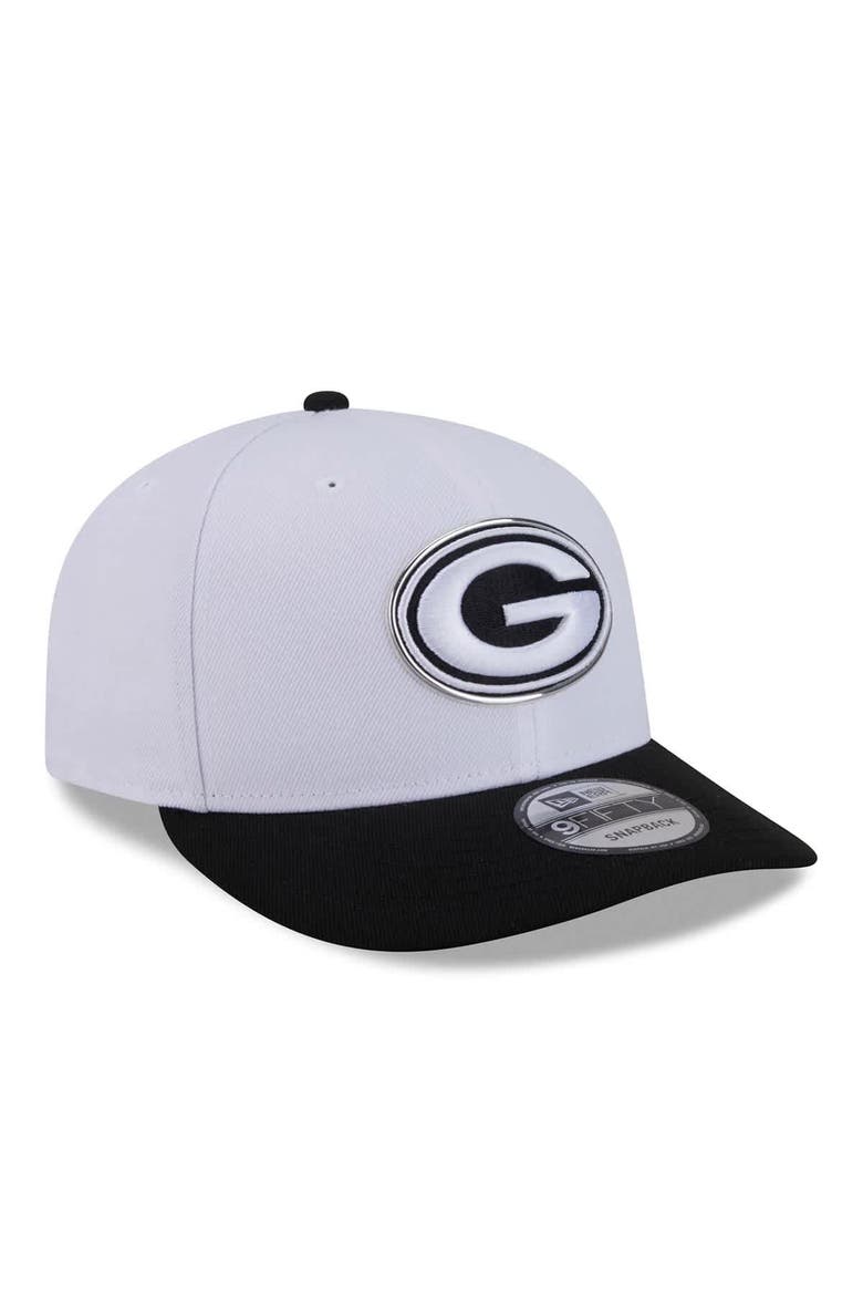 Men's New Era  White/Black Green Bay Packers 2026 NFL Draft Pre-Curved 9FIFTY Snapback Hat, Alternate, color, White