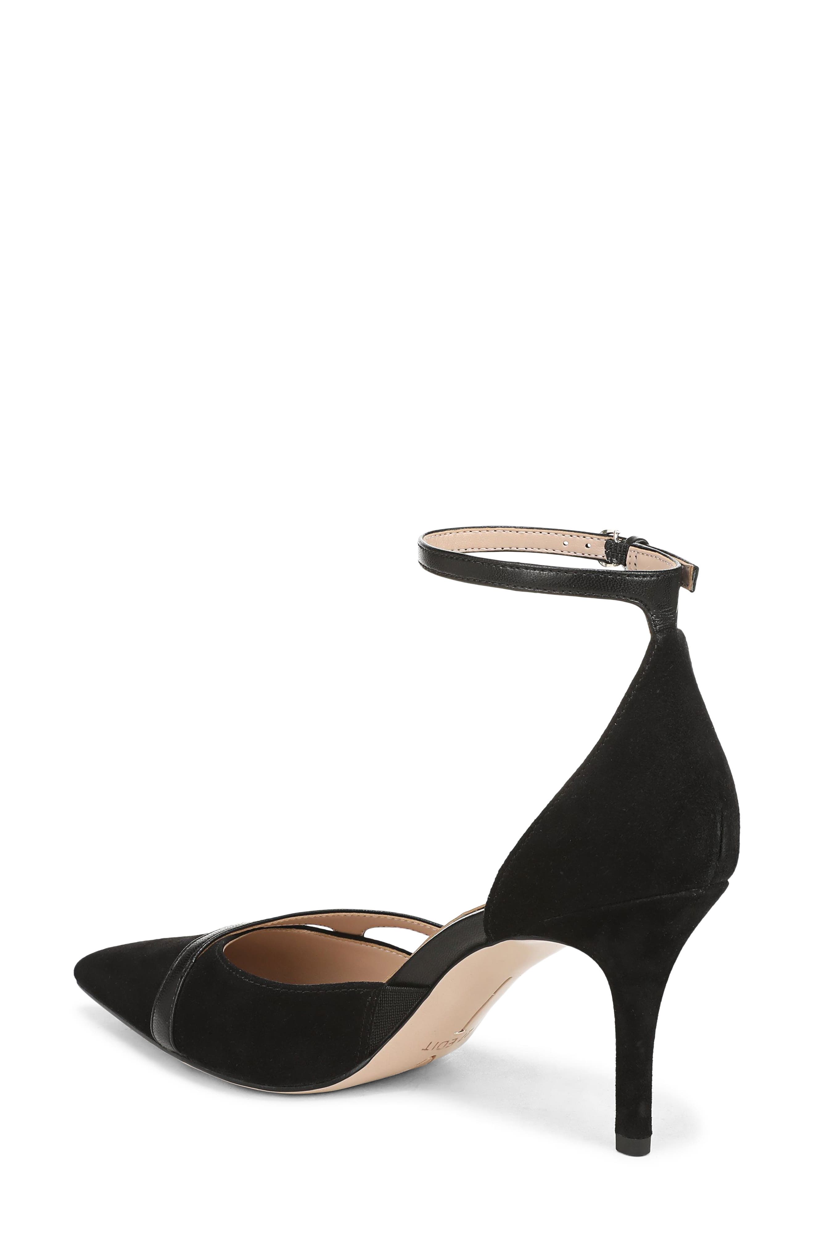 Bliss Pointed Toe d'Orsay Pump, Alternate, color, BLACK SUEDE