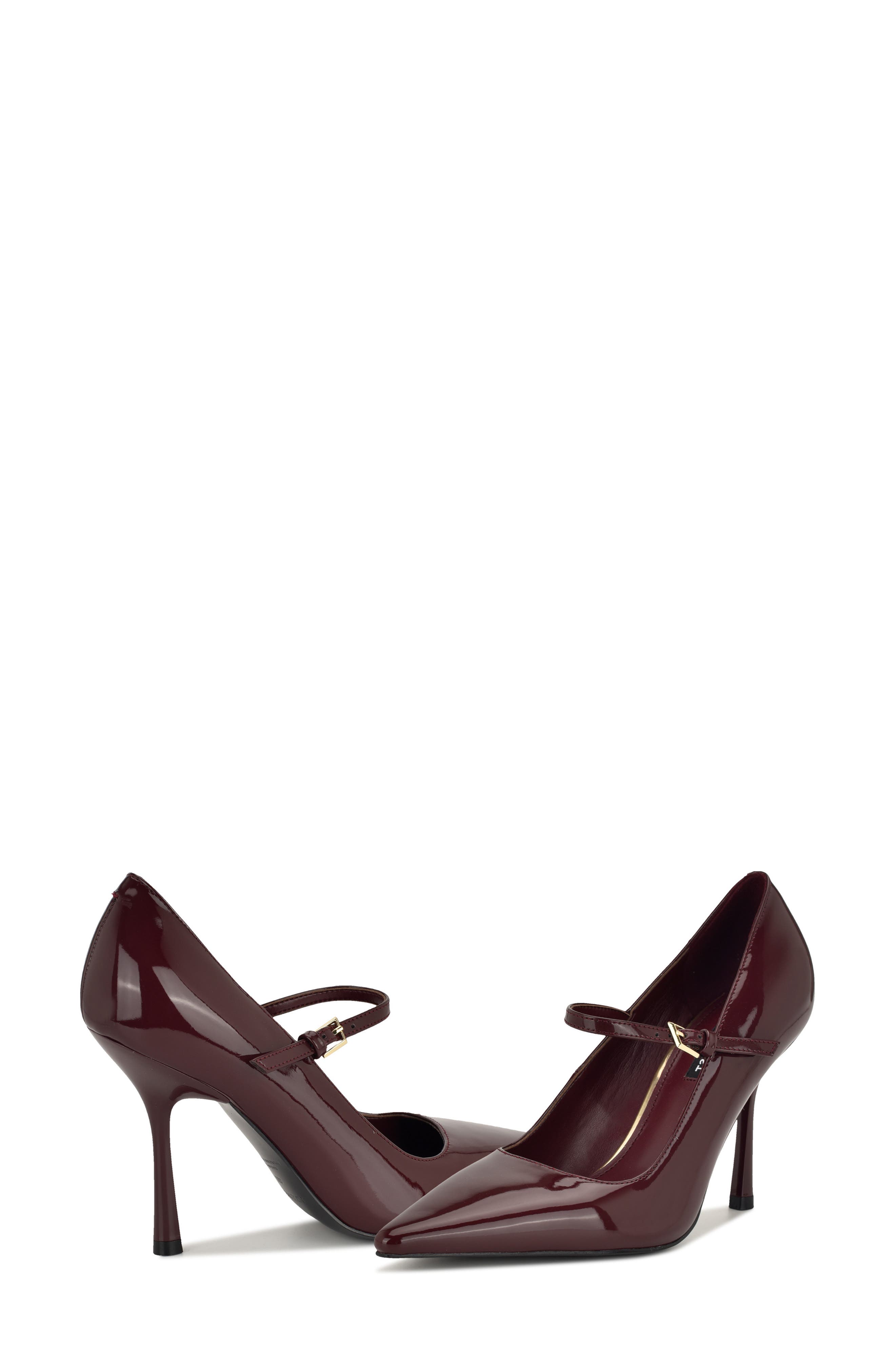 Nine West Jinnie Pointed Toe Pump, Alternate, color, Dark Red
