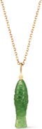 Ana Luisa Solid Yellow Gold - Gemstone Fish Necklace