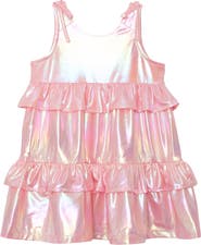 Isobella & Chloe Strawberry Sparkle Sleeveless Dress Pink