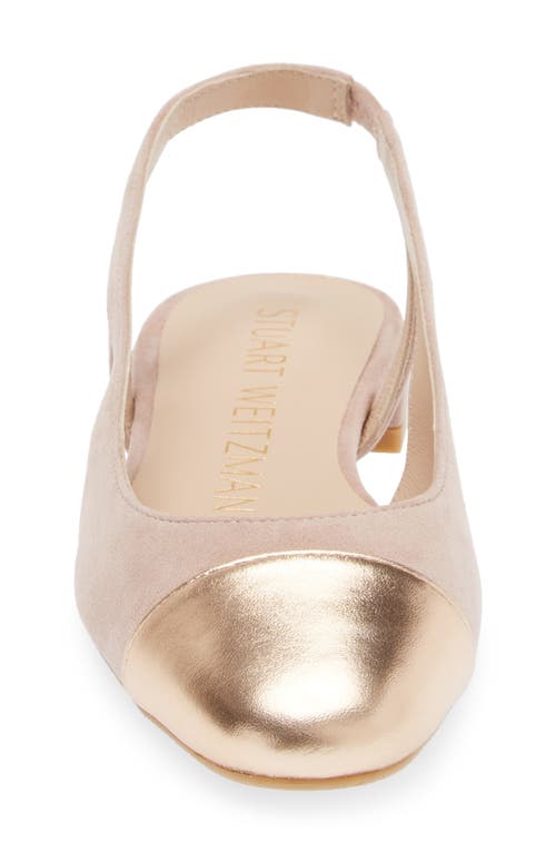 Stuart Weitzman Cap Toe Slingback Flat In Fawn/ballet