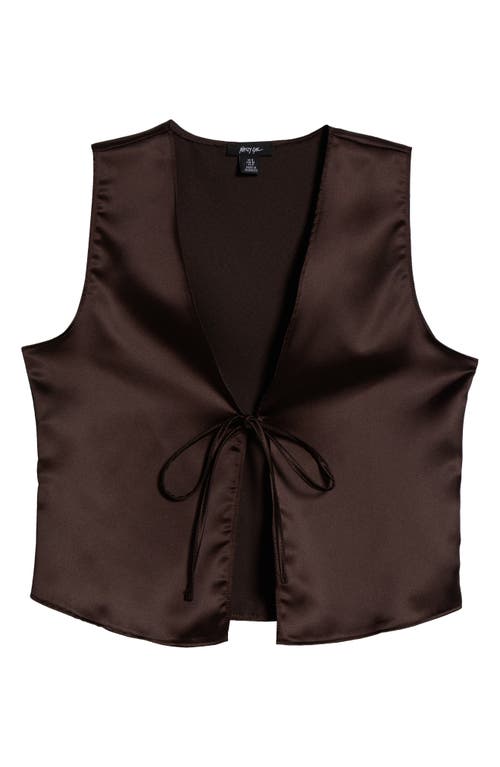 NASTY GAL NASTY GAL TIE FRONT SATIN VEST