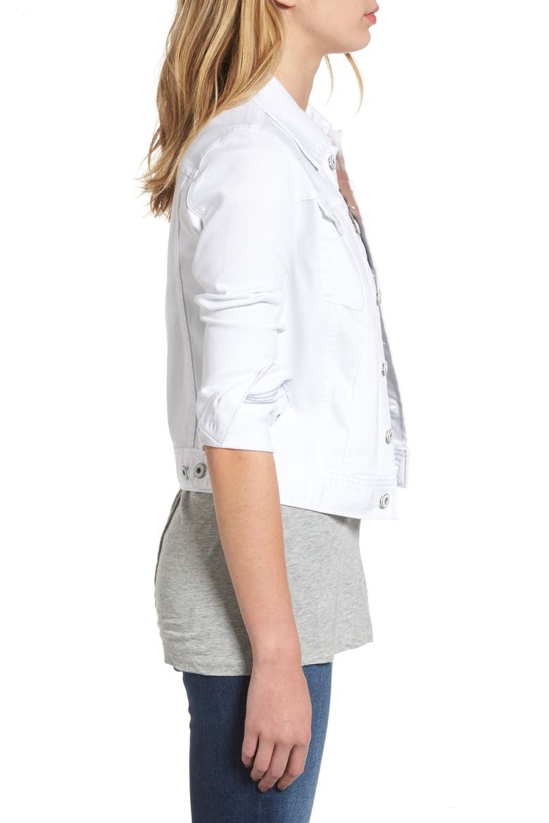 'Robyn' Denim Jacket, Alternate, color, WHITE