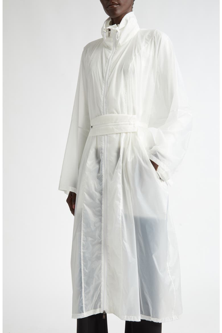 Silva Oversize Sheer Nylon Coat, Alternate, color, WHITE